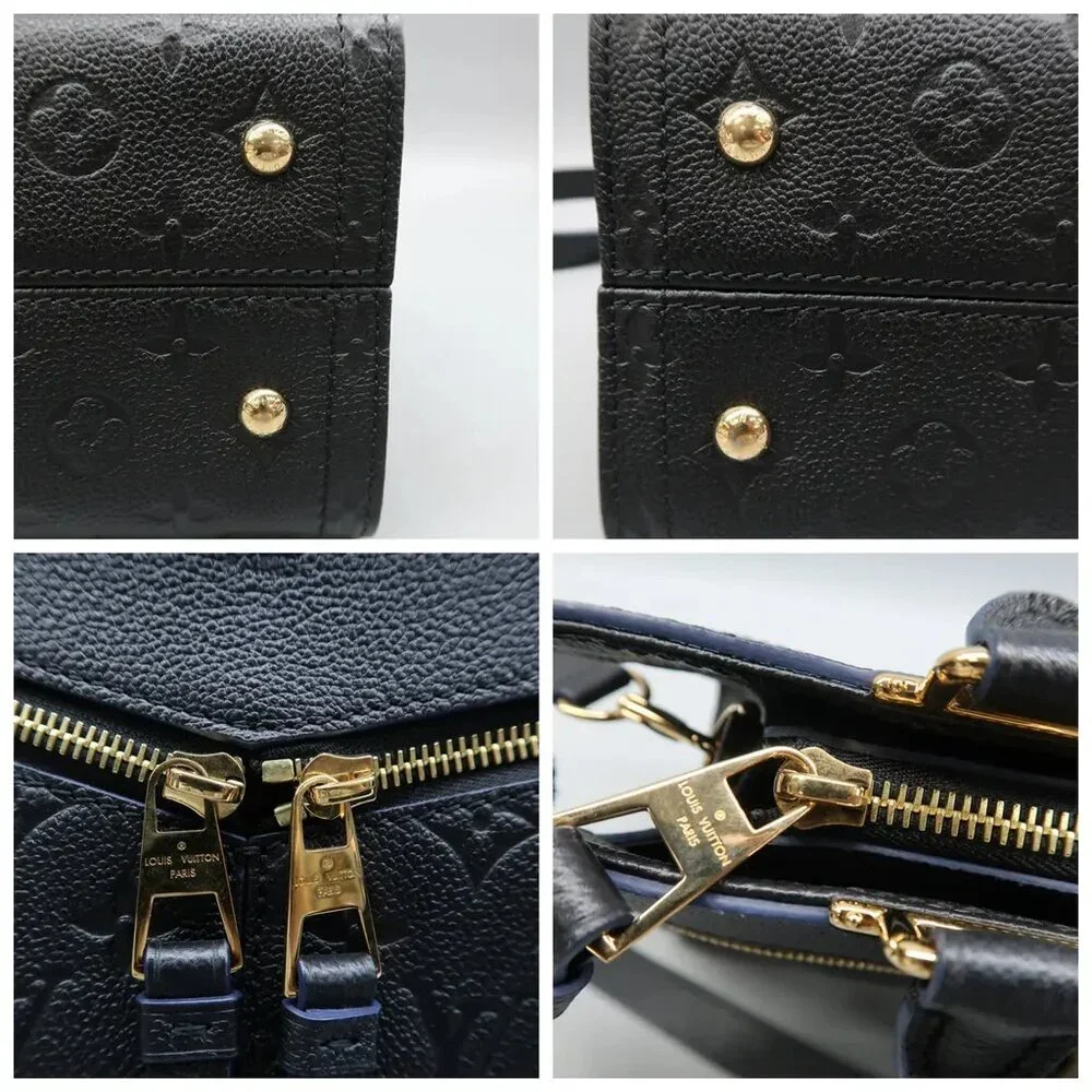 100% Authentic Louis Vuitton Sully Black Monogram Leather Satchel - Picture 10 of 12
